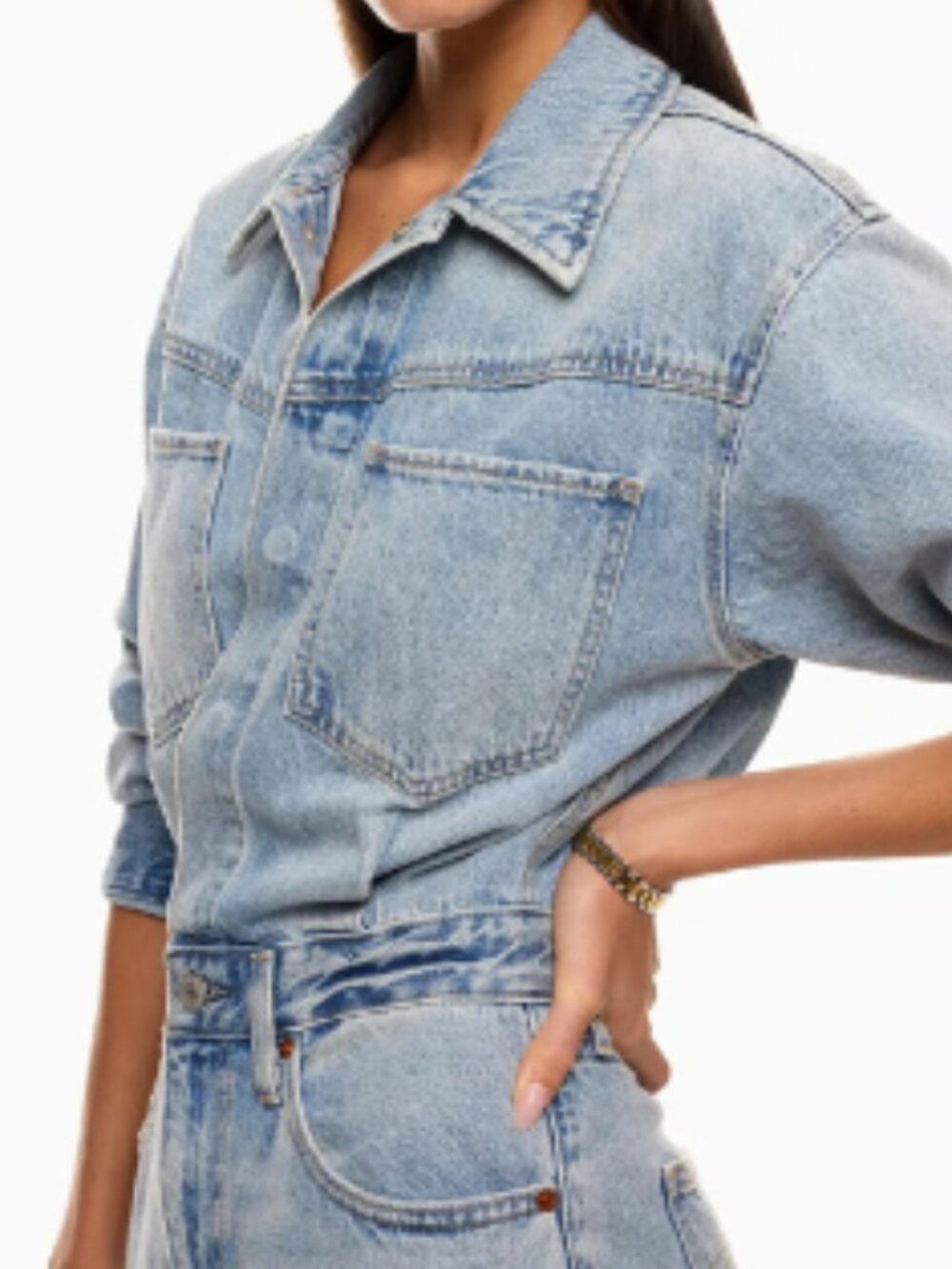 LEVIS WESTERN DENIM JEAN DRESS MIDI NWT $120 27 4/6 - Picture 7 of 11